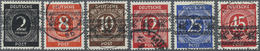 O Bizone: 1948. Lot Von 6 Gestempelten Marken Bandaufrucke, Je Geprüft Schlegel BPP. (Mi.-Nrn 52 Ia, 5 - Autres & Non Classés