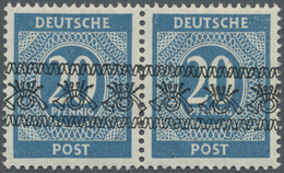 **/ Bizone: 1948, Ziffern 20 Pf. Mit Kopfstehendem Bandauffdruck Im Einwandfrei Postfrischen Paar, Fotob - Altri & Non Classificati