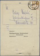 Br Bizone: 1948, 4 Pfg. Bauten Auf Drucksache Der Sparkasse Wattenscheid (abgesandt 14.10.48), In Der D - Altri & Non Classificati