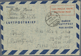 GA Bizone - Ganzsachen: 1948/1949, 100 PF. Luftpostfaltbrief In Type II Zweimal, 100 PF Luftpostfaltbri - Other & Unclassified