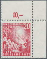 ** Bundesrepublik Deutschland: 1949, 20 Pfg. Rot, Seltene Pl. F. Luxus-Bogenecke - Autres & Non Classés
