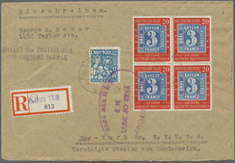 Br/ Bundesrepublik Deutschland: 1949, 20 Pfg. "100 Jahre Deutsche Briefmarke" Im Viererblock Mit 12+8 Pf - Andere & Zonder Classificatie