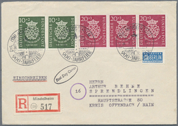 Br Bundesrepublik Deutschland: 1950, FDC Luxux-R-Brief Mit Waagerechtem Paar 10 Pfg. Und Waagerechtem D - Altri & Non Classificati