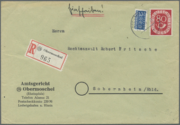 Br Bundesrepublik Deutschland: 1951, Posthorn 75 Pfg. Auf Einschreib-Fernbrief-Eigenhändig Aus Paderbor - Sonstige & Ohne Zuordnung