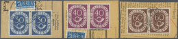 Brfst Bundesrepublik Deutschland: 1951, Posthorn, 30 Pfg., 40 Pfg. Und 60 Pfg., Je Im Waagerechten Paar Au - Andere & Zonder Classificatie