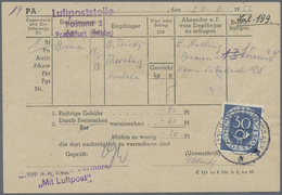 Br Bundesrepublik Deutschland: 1954, 30 Pfg. Posthorn, Einzelfrankatur Auf Gebührenmeldung, Gestempelt - Altri & Non Classificati