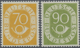 ** Bundesrepublik Deutschland: 1951, 70 Pfg. Posthorn Und 90 Pfg. Posthorn Als Zwei Tadellos Postfrisch - Autres & Non Classés