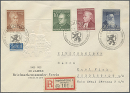 Br Bundesrepublik Deutschland: 1952, 11.10.: Wohlfahrt, Helfer Der Menschheit Komplett Auf Satz-R-Brief - Sonstige & Ohne Zuordnung