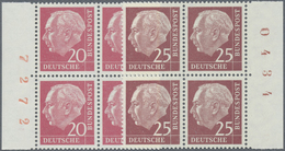 ** Bundesrepublik Deutschland: 1954, 8 Werte, 5 Pfg. 7Pfg.,10 Pfg., 15 Pfg., 20 Pfg., 25 Pfg, 30 Pfg, U - Autres & Non Classés