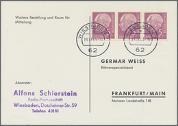 Br Bundesrepublik Deutschland: 1960, 5 Pf Heuss Lumogen, Waagerechter 3er-Streifen Als Portogerechte Me - Sonstige & Ohne Zuordnung