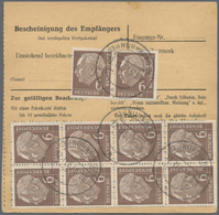 Br Bundesrepublik Deutschland: 1954, 6 Pf Heuss, 10 Stück (8er-Block Und Waager. Paar) Als Portogerecht - Sonstige & Ohne Zuordnung