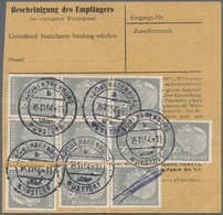 Br Bundesrepublik Deutschland: 1954, 8 Pf Heuss, 10 Stück Als Portogerechte Massen-MeF Auf Paketkarte V - Autres & Non Classés