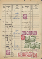 Br Bundesrepublik Deutschland: 1954, Heuss I, Komplette Seite Eines Posteinlieferungsbuches Vom 4.11.55 - Sonstige & Ohne Zuordnung