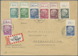 Br Bundesrepublik Deutschland: 1954, 25 Pf Heuss Sowie 5 Pf, 10 Pf, 20 Pf Und 40 Pf Je Fluoreszierendes - Altri & Non Classificati