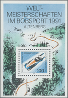 ** Bundesrepublik Deutschland: 1991, Bobsport-Block Mit Abart "Drachenflieger" Im Bereich Der Oberen In - Autres & Non Classés