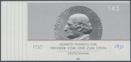 * Bundesrepublik Deutschland: 2007, 145 C. Freiherr Von Und Zum Stein, Ungezähntes Randstück, Postfris - Altri & Non Classificati