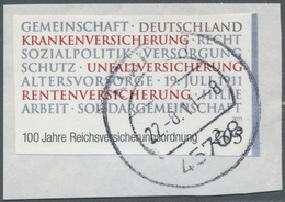 Brfst Bundesrepublik Deutschland: 2011, 205 C. Reichsversicherungsordnung Ungezähnt Auf Briefstück Auber G - Sonstige & Ohne Zuordnung