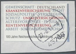 Brfst Bundesrepublik Deutschland: 2011, 205 C. Reichsversicherungsordnung Ungezähnt Auf Briefstück Auber G - Autres & Non Classés