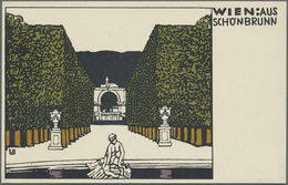 Ansichtskarten: Künstler / Artists: WIENER WERKSTÄTTE, WW 137 Urban Janke "Aus Schönbrunn", Ungebrau - Zonder Classificatie