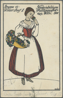 Ansichtskarten: Künstler / Artists: Wiener Werkstätte No. 183, Josef Divecky, Gelaufen Innerhalb Wie - Zonder Classificatie