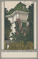 Ansichtskarten: Künstler / Artists: WIENER WERKSTÄTTE, WW 291 Urban Janke "WIEN: GARTENHAUS IM ARENB - Zonder Classificatie