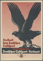 Ansichtskarten: Propaganda: 1930/1940, "Freiheit Dem Deutschen Luftsport" Mit Stempel "HANSESTADT KÖ - Partis Politiques & élections