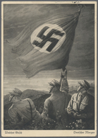 Ansichtskarten: Propaganda: 1933. S/W-Karte "Deutscher Morgen" Mit Abb. "Drei SA-Männer Halten HK-Fa - Parteien & Wahlen