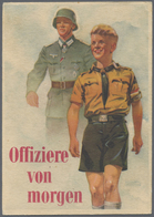 Ansichtskarten: Propaganda: 1933 (ca). Farbkarte "Offiziere Von Morgen" Mit Abb. "Soldat Und Hitlerj - Partiti Politici & Elezioni