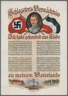 Ansichtskarten: Propaganda: 1933 (ca). Farbkarte "Schlageter's Vermächtnis / Ich Habe Gehandelt Aus - Partiti Politici & Elezioni