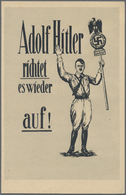 Ansichtskarten: Propaganda: 1933 (ca). S/W-Karte "Adolf Hitler Richtet Es Wieder Auf!" Mit Rs. Abb. - Partiti Politici & Elezioni