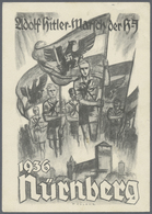 Ansichtskarten: Propaganda: 1936. S/W-Karte Mit Abb. "Adolf Hitler-Marsch Der HJ / 1936 Nürnberg". K - Politieke Partijen & Verkiezingen