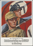 Ansichtskarten: Propaganda: 1936, Reichsparteitag-Karte Mit SA- Und SS-Mann Mit Fahnen - Parteien & Wahlen