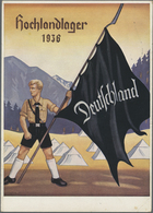 Ansichtskarten: Propaganda: 1936, "Hochlandlager 1936", Farbige Propagandakarte, Gelaufen Mit Text. - Politieke Partijen & Verkiezingen