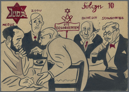Ansichtskarten: Propaganda: Antisemitismus - "JUDA - Fehlgeschlagene Dekrete", "Folge 10", Zutiefst - Partis Politiques & élections