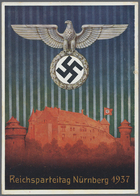 Ansichtskarten: Propaganda: 1937. Farbkarte "Reichsparteitag Nürnberg 1937" Mit Abb. "Reichsadler Mi - Partis Politiques & élections