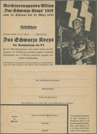 Ansichtskarten: Propaganda: 1937, SS: 2 Zusammenhängende Bestellscheine Zur Reichspropaganda-Aktion - Partiti Politici & Elezioni