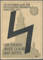 Ansichtskarten: Propaganda: 1944, Farbkarte "Grossführerlager Der Hitlerjugend, Krummau, Pfingsten 1 - Partis Politiques & élections