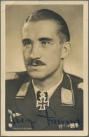 Ansichtskarten: Propaganda:  Fotoansichtskarte Oberst Galland Höchstdekorierter Flieger 2. Weltkrieg - Parteien & Wahlen