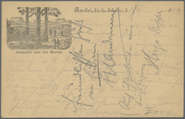 Ansichtskarten: Vorläufer: 1879, SÄCHSISCHE SCHWEIZ "Aussicht Von Der Bastei", Vorläuferkarte Mit R3 - Ohne Zuordnung