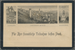 Ansichtskarten: Vorläufer: 1880 Ca., Landsberg Am Lech, Stahlstich-Vorläufer, Ungebraucht Mit Knick - Non Classificati