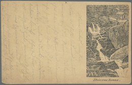 Ansichtskarten: Vorläufer: 1882, WERNIGERODE - STEINERNE RENNE, Vorläuferkarte 1882 Mit Angestoßenen - Non Classificati