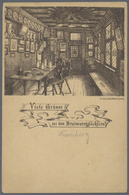 Ansichtskarten: Vorläufer: 1883 Ca., Nürnberg "Viele Grüsse Aus Dem Bratwurstglöcklein!", Ungebrauch - Zonder Classificatie