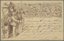 Ansichtskarten: Vorläufer: 1883, NÜRNBERG: 5 Pf Auf Ansichtskartenvorläufer Mit Abbildung Stadtansic - Non Classés