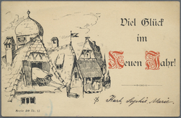 Ansichtskarten: Vorläufer: 1884 Ca., "Viel Glück Im Neuen Jahr!", Vorläuferkarte Mit K1 MUENCHEN 31. - Non Classificati