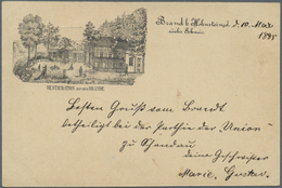Ansichtskarten: Vorläufer: 1885, BRAND Bei HOHNSTEIN Sächs. Schweiz, Vorläuferkarte "Restauration Au - Non Classificati