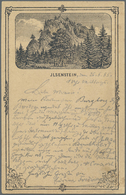 Ansichtskarten: Vorläufer: 1885, ILSENSTEIN, Vertikale Vorläuferkarte Mit Zierrahmen Vorder- Und Rüc - Non Classificati