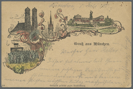 Ansichtskarten: Vorläufer: 1885, MÜNCHEN, Mehrbildkarte Mit U.a. Frauenkirche, Gestempelt München, M - Non Classés