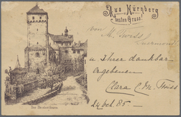 Ansichtskarten: Vorläufer: 1885, Nürnberg "Der Heidenthurm" Gebraucht Vorläuferkarte Nach Holland, D - Non Classificati