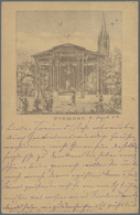 Ansichtskarten: Vorläufer: 1886, BAD PYRMONT, Hochformatige Vorläuferkarte Gebraucht Mit Kleinem Ein - Non Classificati