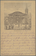 Ansichtskarten: Vorläufer: 1886, BAD PYRMONT, Hochformatige Vorläuferkarte Gebraucht Mit Kleinem Ein - Zonder Classificatie